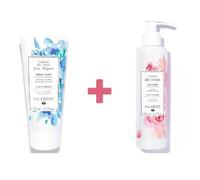 Lilaroze Paris Crème Mains Extrait De Fleur Des Alpes Nourrit Et Protège + Lait Corps Extrait De Rose Hydrate Et Apaise Beurre De Ka