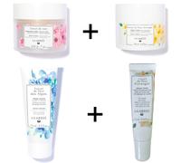 Lilaroze Paris - Pack Creme Corps Extrait de fleur d'Oranger + Baume Levres Extrait de fleur d'oranger + Creme Mains Extrait de fleur des Alpes + Gommage Corps Extrait de rose