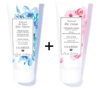Lilaroze Paris - Pack Crème Mains Extrait De Fleur Des Alpes Nourrit Et Protège + Gommage Visage Extrait De Rose Exfolie Et Adoucit Multicolore