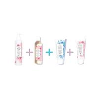 Lilaroze Paris Pack Lait Corps Extrait De Rose + Eau Micellaire Extrait De Rose + Creme Mains Extrait De Fleur Des Alpes + Masque Vi