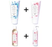 Lilaroze Paris - Pack Lait Corps Extrait de rose + Eau Micellaire Extrait de rose + Creme Mains Extrait de fleur des Alpes + Masque Visage Extrait de rose
