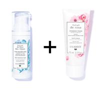 Lilaroze Paris - Pack Masque Visage Extrait de Rose Hydrate et Tonifie + Fluide Première Rides Extrait de Fleur Des Alpes Hydrate et Lisse Acide Hyaluronique