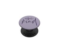 Lilas Be Kind Heart | Haut cursif Violet foncé PopSockets PopGrip Adhésif