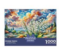 Lilas des Champs Puzzle 1000 Pièces Educa Jouet en Bois Divertissement Créatif Décoration Intérieure Jeu ÉduChatif Challenge Toy pour Adultes Et Enfants À Partir De 12 Ans 38x26cm/1000pcs