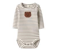 Lil'Atelier Barboteuse / body marron / blanc, Taille 68