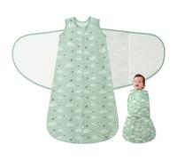 LILBESTIE Gigoteuse 0-6 Mois Tog 1 Gigoteuse Emmaillotage 100% Coton 3-1 Réglable Gigoteuses Bébé, Green