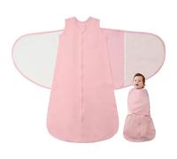 LILBESTIE Gigoteuse 0-6 Mois Tog 1 Gigoteuse Emmaillotage 100% Coton 3-1 Réglable Gigoteuses Bébé, Pink