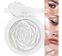 Lilbitty 1 illuminateur de maquillage blanc à paillettes pour le visage et le corps, poudre brillante diamant pour joues, yeux et nez, maquillage longue durée pour un look brillant