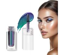 Lilbitty Ombre à Paupières Scintillante Turquoise Liquide Multichrome Ombre à Paupières Longue Tenue Métallique Caméléon Ombre à Paupières Essuyé Holographique Topper Brillant, Aube