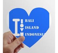 l'île de Bali en indonésie Les Autocollants d'ordinateur ou de Bagage avec la Forme de cÅ“ur