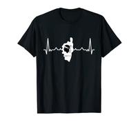 L'île de Corse France avec heartbeat Corsica T-Shirt