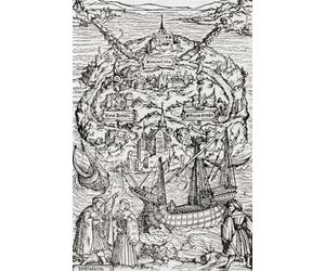 L'île de l'Utopie de l'utopie de Sir Thomas More. Sir Thomas More 1478 -1535 alias Saint Thomas More. avocat anglais, philosophe social, auteur homme d'État et humaniste de la Renaissance. Poster