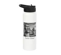 L'île de Pâques Gardiens de Pierre Écoute Stainless Steel Insulated Water Bottle