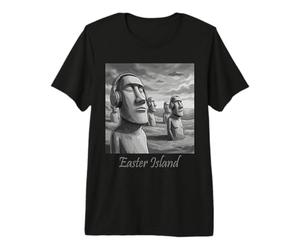 L'île de Pâques Gardiens de Pierre Écoute T-Shirt Haut de Gamme