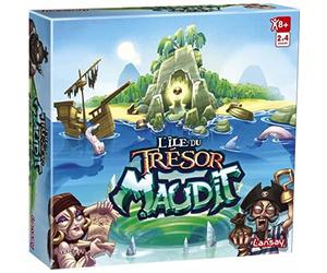 L'Île du Trésor Maudit - Jeu de société - Stratégie entre Amis ou en Famille - Dès 6 ans - 2 à 4 joueurs - Version Française - Lansay