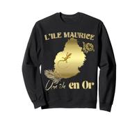 L'île Maurice Une Île en Or Carte Effet Doré Cadeau Sweatshirt