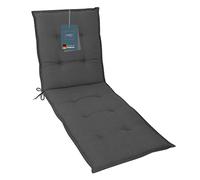 LILENO HOME Coussin, 1 pièce, anthracite, uni, pour chaise longue de jardin et de plage, rembourré, 188 x 60 x 5 cm