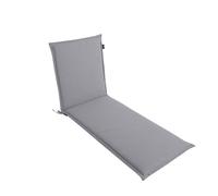 LILENO HOME Coussin pour chaise longue de soleil - 1 chaise longue à roulettes - Argenté - Coussin pour chaise longue de jardin - 190 x 60 x 5 cm - Malt