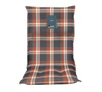 LILENO HOME Coussins pour chaise de jardin à dossier bas, rouge à carreaux, confortables comme coussins d'assise pour meubles de jardin, coussins de chaise pour chaises de jardin et chaises pliantes