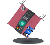 LILENO HOME Laura FUM Lot de 1 coussin de chaise, rose, 40 x 40 x 4,5 cm, pour chaise de jardin, cuisine ou salle à manger, résistant aux UV, pour l'intérieur et l'extérieur, convient comme chaise