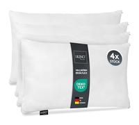 LILENO HOME Lot de 4 coussins en microfibre, 50 x 70 cm, lavables jusqu'à 95 °C, avec fermeture éclair, 50 x 70 cm, comme rembourrage de coussin pour lit ou comme coussin décoratif, coussin de canapé