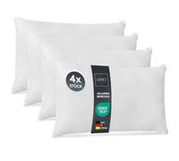LILENO HOME Lot de 4 de garnissage d'oreiller 50x70 cm - Coussin intérieur Lavable à 40°C adapté aux allergiques - Garnissage en Polyester comme Coussin de canapé, Coussin Cocktail et Oreiller