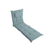 LILENO HOME MAR Coussin pour chaise longue de jardin - 1 pièce - Chaise longue à roulettes - Bleu aqua - Coussin idéal pour chaise longue de plage - 188 x 60 x 8 cm - MAR