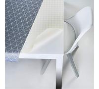 LILENO HOME Napperon de table en molleton - Blanc - Diamètre rond : 140 cm - Imperméable et antidérapant - Protection idéale pour toutes les nappes