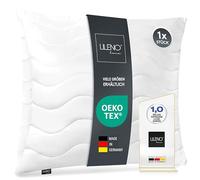Lileno Home Oreiller, 40 x 40 cm, coussin matelassé pour lit et comme coussin décoratif, avec fermeture éclair pour rembourrage, lavable à 60 °C, pour canapé, blanc, 1 pièce