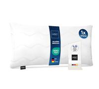 Lileno Home Oreiller, 40 x 80 cm, coussin matelassé pour lit et comme coussin décoratif, avec fermeture éclair pour rembourrage, lavable à 60 °C, pour canapé, blanc, 1 pièce