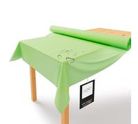 LILENO HOME Rouleau de nappe 1,10 x 25 m - Nappe vert pomme en non-tissé - Aspect tissu, nappe lavable en rouleau, nappe au mètre - Rouleau de nappe en papier jetable alternative