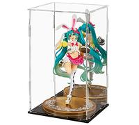 LileZbox Vitrine en Acrylique Noire avec Miroir - Polyvalente - pour Objets de Collection - pour Jouets et Figurines - Format A1