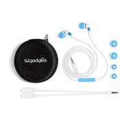 LilGadgets BestBuds Écouteurs pour Enfants pour l'école - Écouteurs Intra-Auriculaires filaires sûrs et Confortables pour Enfants avec Microphone en Ligne, étui de Voyage et répartiteur - Bleu