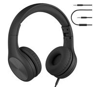 LilGadgets Casque Connect+ Pro pour Enfants Casque Noir - Conçu pour Le Confort des Enfants, Casque Supra-auriculaire Pliable avec Microphone en Ligne, Audiofones, Auriculares, Noir