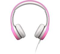 LilGadgets Connect+ Casque pour Filles pour l'école Filaire avec Microphone, limitation du Volume pour Une écoute sûre, Bandeau réglable, Coussinets rembourrés de Confort, Casque pour l'école, Rose