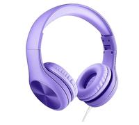 LilGadgets Connect+ Pro Casque pour Enfants Filaire - Conçu avec Le Confort des Enfants à l'esprit, Casque Supra-auriculaire Pliable avec Microphone en Ligne, Casque pour Tout-Petits, Violet