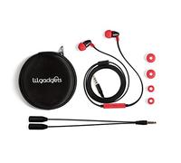 LilGadgets Les écouteurs filaires BestBuds sont sûrs et Confortables pour Les Enfants, dotés d'un Microphone en Ligne, d'un étui de Voyage, d'un répartiteur et d'une Couleur Rouge/Noire.