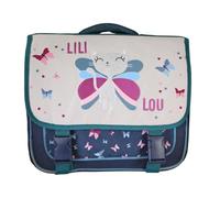 Lili Lou - Cartable scolaire 38 cm - Beige/Bleu - Fille - 2 Compartiments