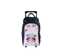 Lili Lou - Sac à dos à roulettes - Beige/Bleu - Fille - 2 compartiments