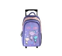 Lili Lou - Sac à dos à roulettes - Violet/Rose - Fille - 2 compartiments