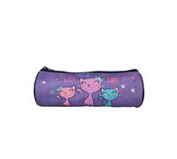Lili Lou - Trousse Scolaire Ronde - Violet - Fille - 1 Compartiment Violet TU