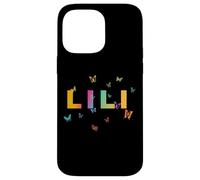 Lili - Un beau nom avec des papillons. Coque pour iPhone 14 Pro Max