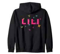 Lili - Un Beau nom avec des Papillons. Sweat à Capuche