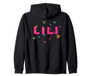 Lili - Un Beau nom avec des Papillons. Sweat à Capuche