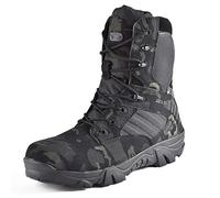 LiliChan pour des Hommes Tactique Bottes Delta Zip latéral Militaire Travail 8 Pouces Armée Chaussures (CP-Noir, Numeric_46)