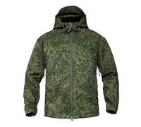 LiliChan Veste Tactique Soft Shell Militaire pour Hommes Sports de Plein air Armée de Chasse Manteau Imperméable (Camouflage russe, XXXX-Large)