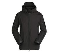 LiliChan Veste Tactique Soft Shell Militaire pour Hommes Sports de Plein air Armée de Chasse Manteau Imperméable (XXXXX-Large, Noir)