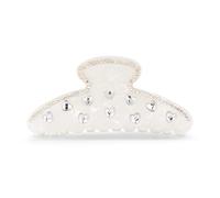 LILIE&WHITE 1PC Avorio Acrilico Fermagli per capelli Artigli per le donne con forma di cuore Strass Moda Artigli Fermagli per capelli Donna Pinze Artigli per capelli