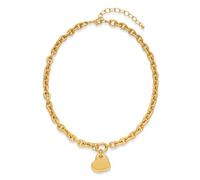 LILIE&WHITE Collier en forme de cœur doré pour femme - Design élégant - Hypoallergénique, ne ternit pas et confortable pour un usage quotidien