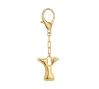 LILIE&WHITE Porte Clé Personnalisé Femme Lettre Y Or, Bijou De Sac, Métal Hypoallergénique Sans Nickel, Durable Ne Délave Pas, Mousqueton Sécurisé, Idée Cadeau Chic